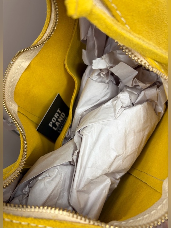 Portland Leather Nora Classic Shoulder Bag Hello Yellow NWOT - Picture 9 of 17